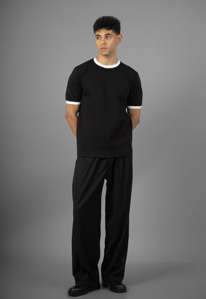 Ringer Tee- Black