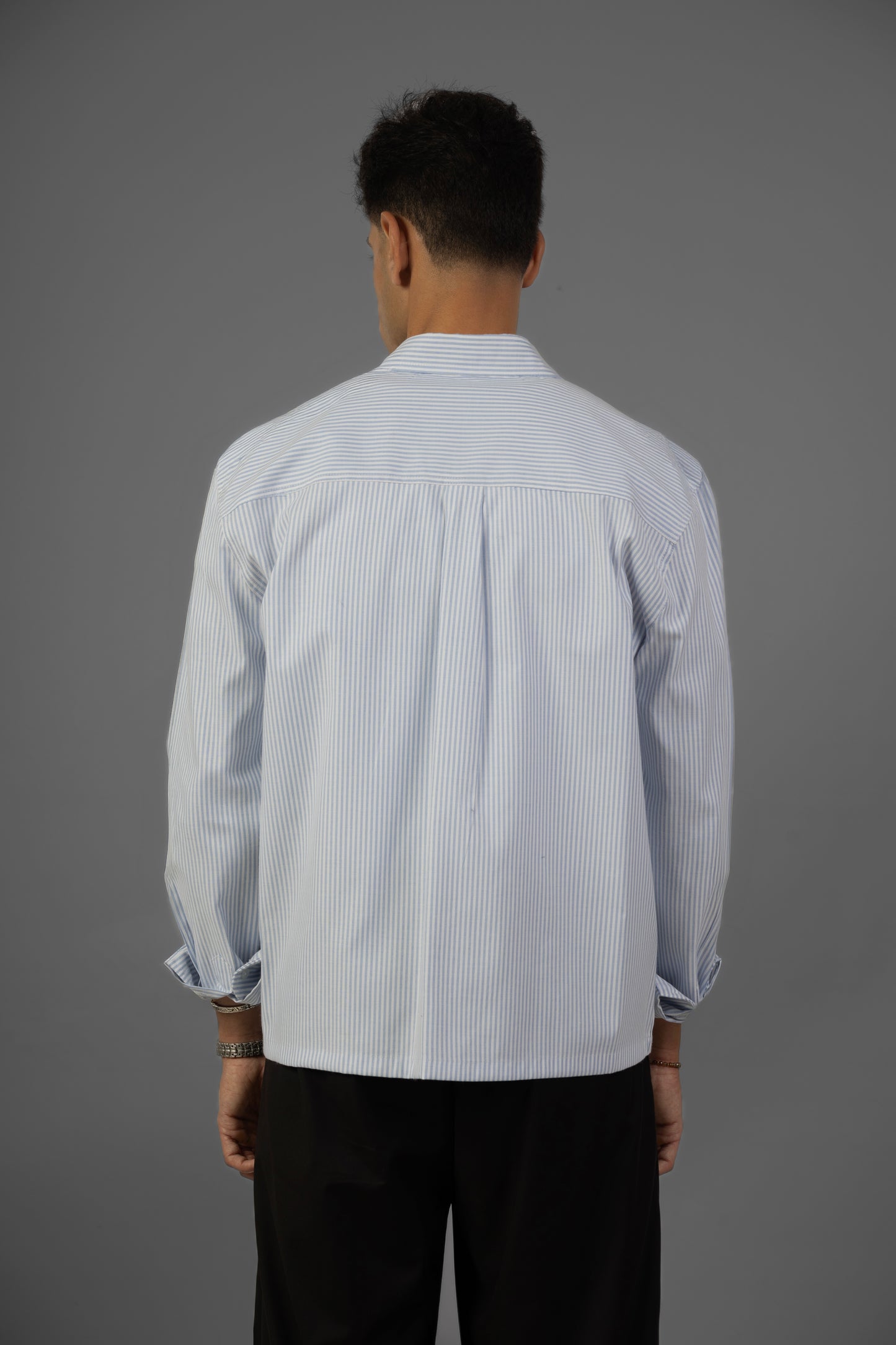 Baby Blue Striped Shirt