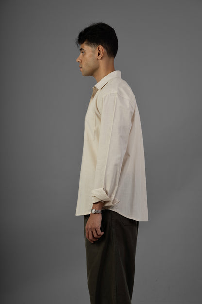 Rustic Lenin Shirt- Beige