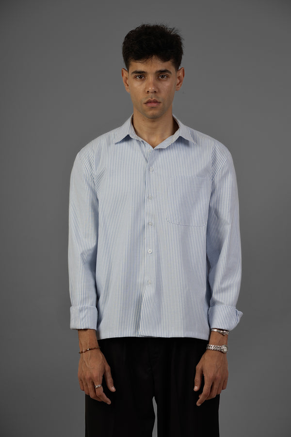 Baby Blue Striped Shirt