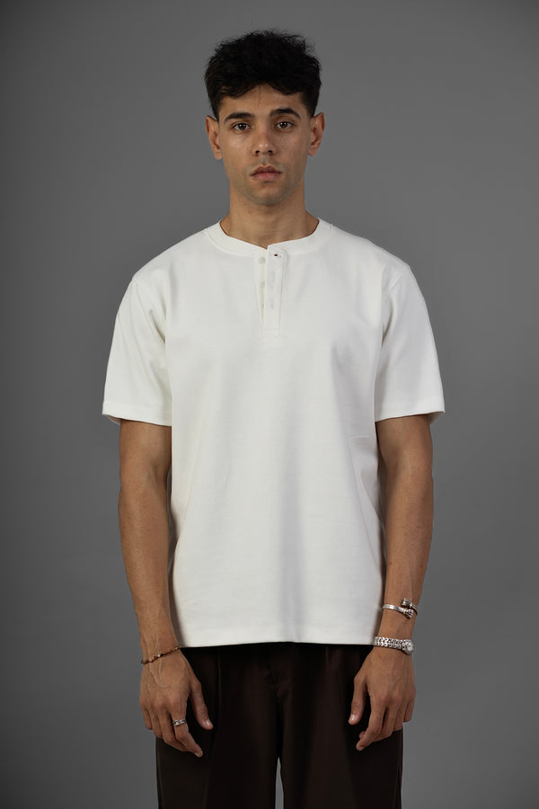 Henley T-Shirt- White