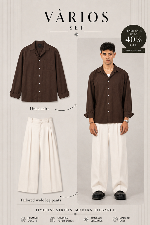 VÀRIOS BUNDLE (LENIN SHIRT& TAILORED PANTS)