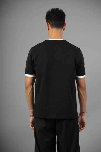 Ringer Tee- Black