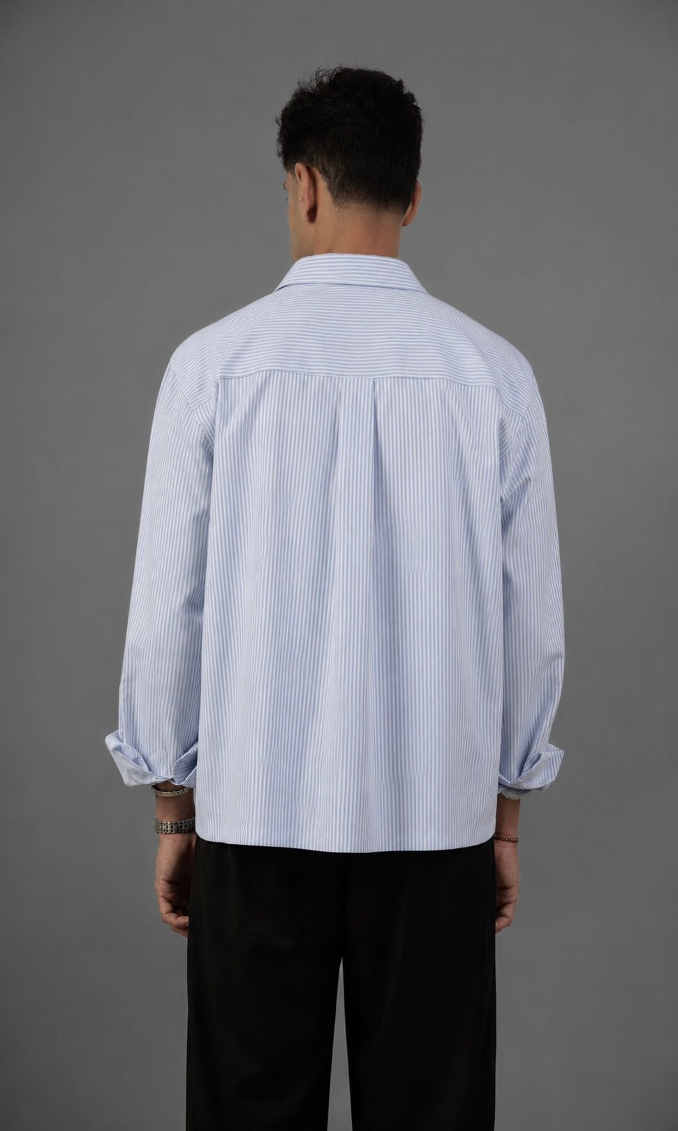 Baby Blue Striped Shirt