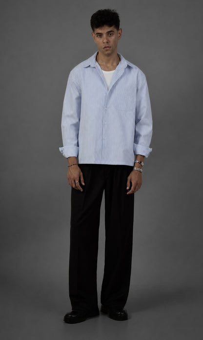 Baby Blue Striped Shirt