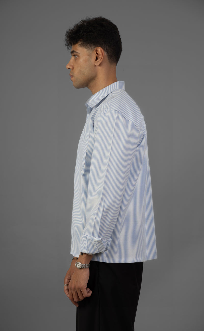 Baby Blue Striped Shirt