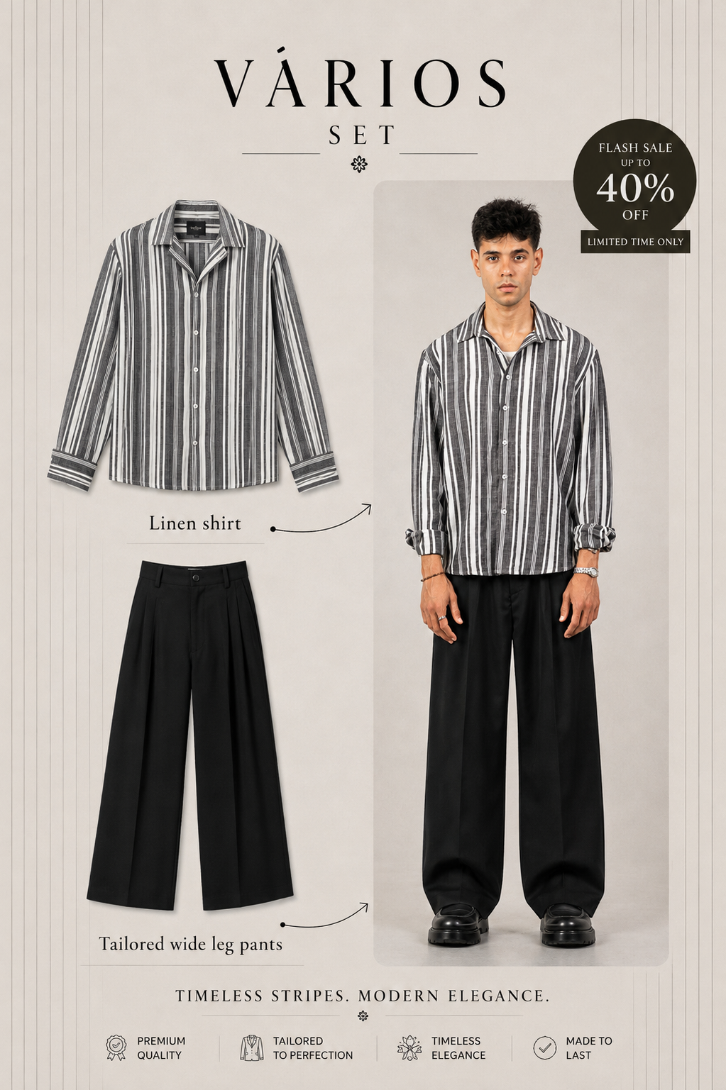 VÀRIOS BUNDLE (LENIN SHIRT & TAILORED PANTS)