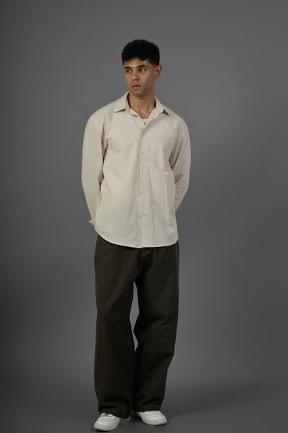 Rustic Lenin Shirt- Beige