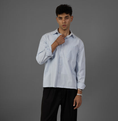 Baby Blue Striped Shirt
