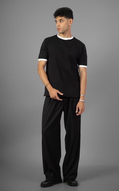 Ringer Tee- Black