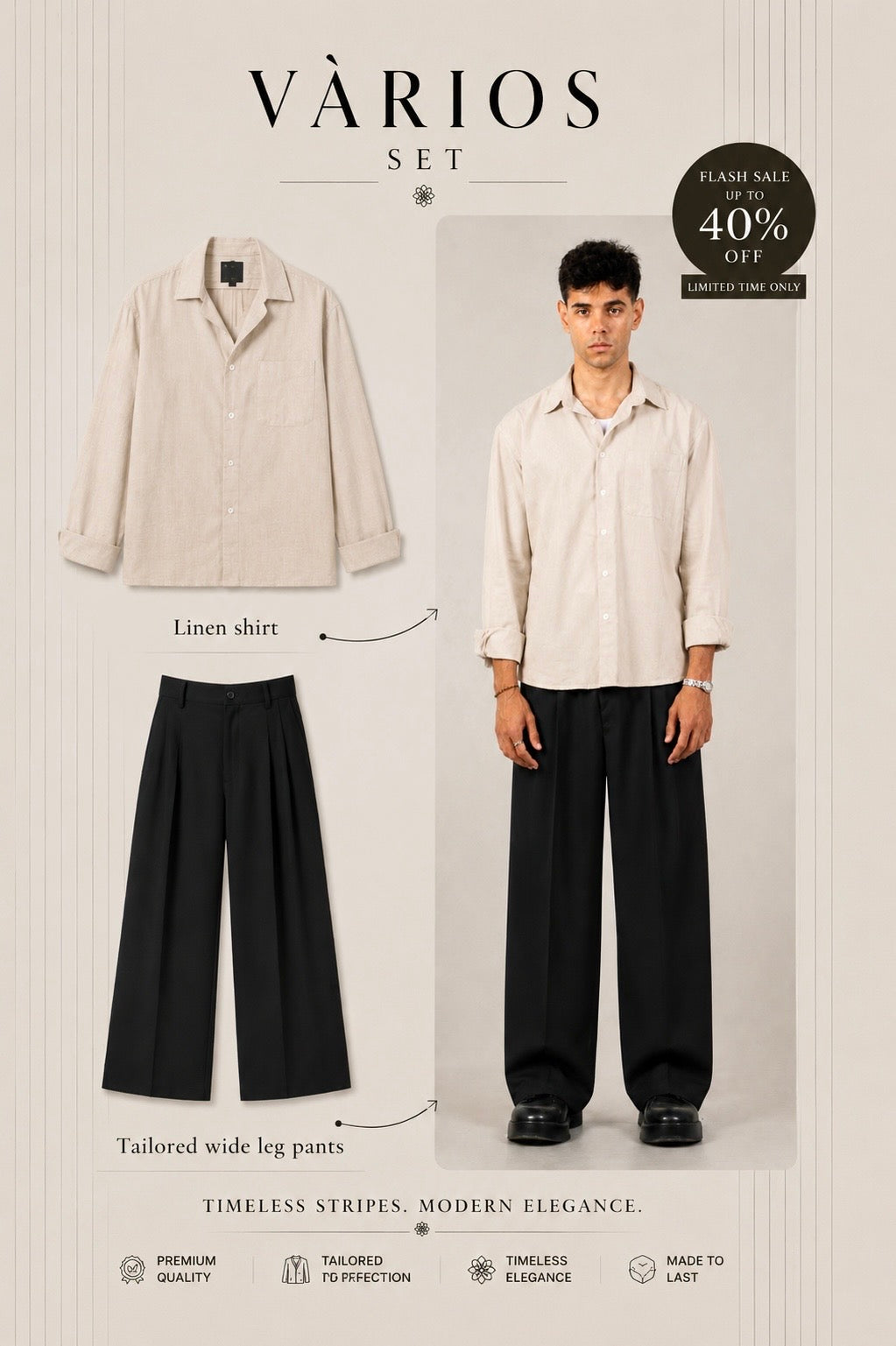 VÀRIOS BUNDLE (LENIN SHIRT & TAILORED PANTS)
