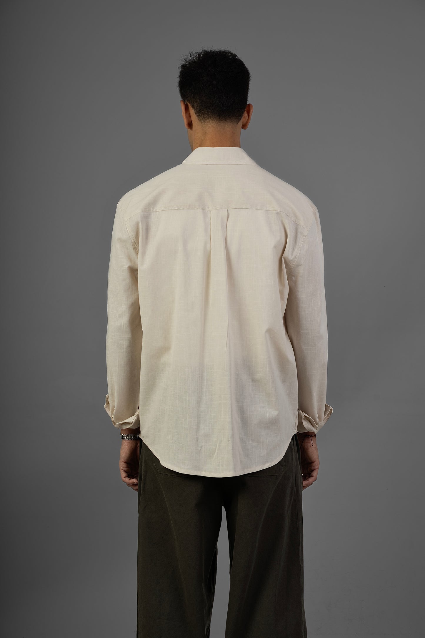 Rustic Lenin Shirt- Beige