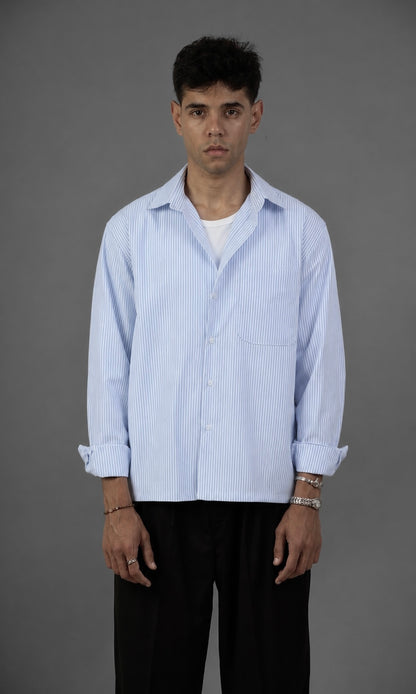 Baby Blue Striped Shirt