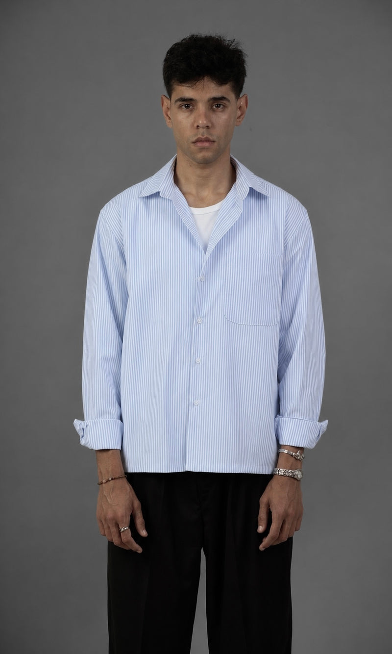 Baby Blue Striped Shirt