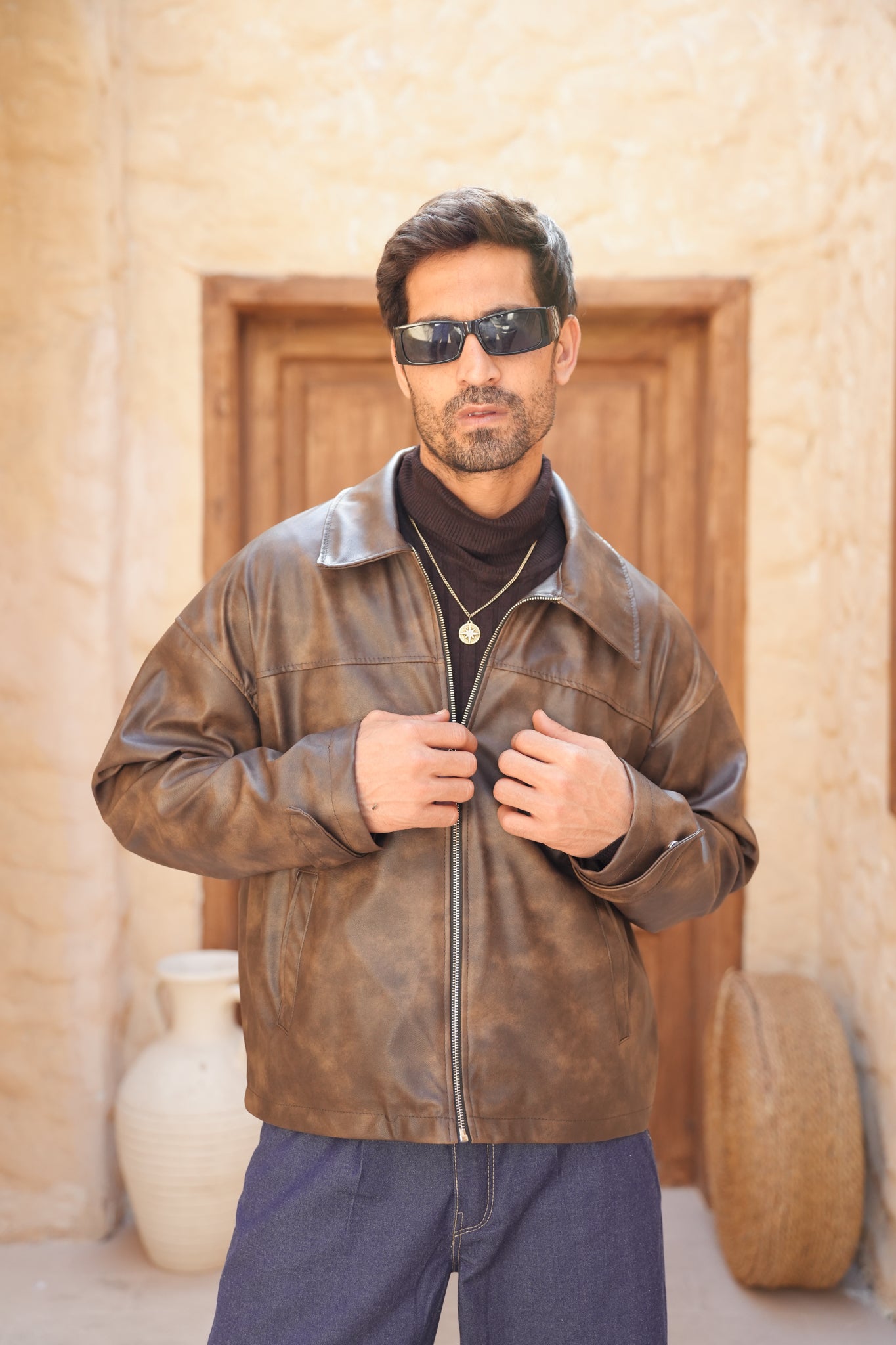 Stealth Brown Leather Jacket